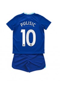 Chelsea Christian Pulisic #10 Babyklær Hjemme Fotballdrakt til barn 2022-23 Korte ermer (+ Korte bukser)